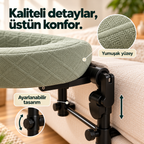 Iscomfy yüz yastığının dokusu ve yükseklik ayar düğmesi